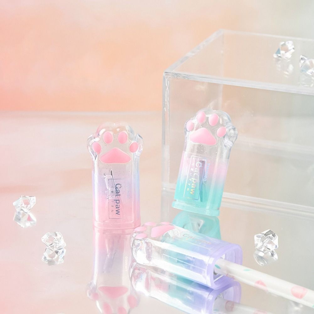 

Cute Creative Cat Pencil Sharpener Stationery Gradient Color Cat Claw Pencil Sharpener School Supplies Kawaii Stationery