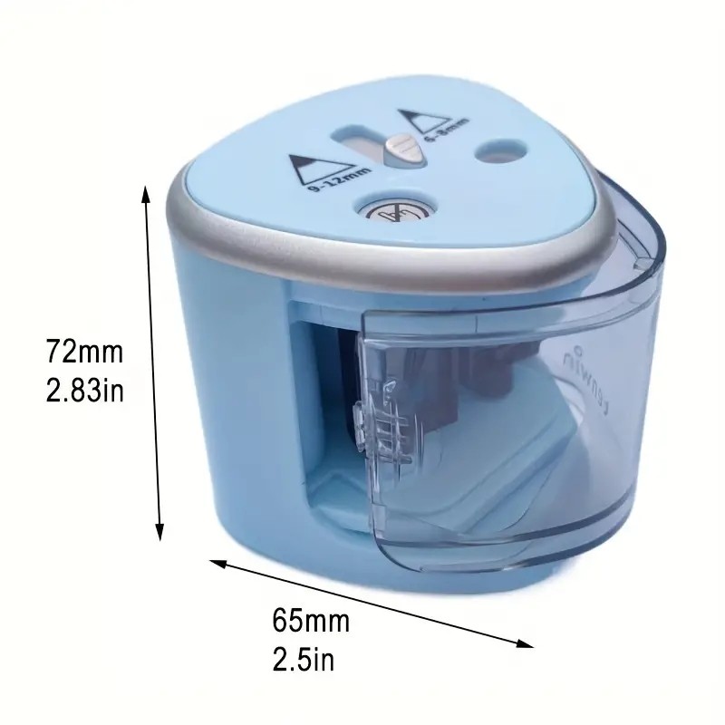 

1pc Convenient Electric Double Hole Pencil Sharpener - Quick & Easy Sharpening for 6-12mm Pencils