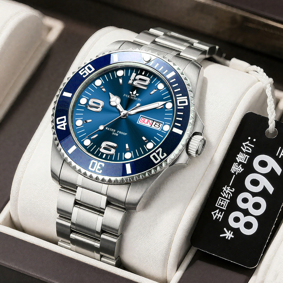 

Jam Tangan Fashion Water Ghost Steel Band Pria Bisnis Elegan Kalender Jam Tangan Luminous Jam Tangan Quartz Jam Tangan Non-Mekanis Fashion Pemuda