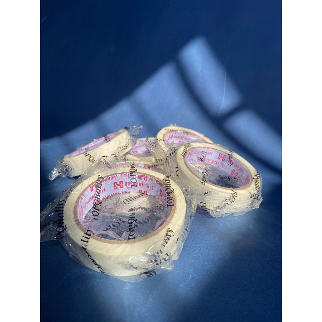 

(SATUAN) Lakban Isolasi Kertas Masking Tape 24mm x 18m