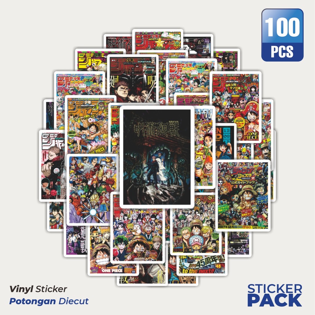 

Stiker Vinyl Stiker Anime Shonen Waterproof Aesthetic- Untuk Laptop, Motor, dan Helm - Paper Stationery Pack