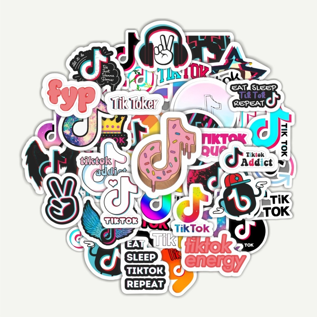 

Sticker Pack Stiker Logo Tiktok | Sticker TUMBLR | Stiker LAPTOP KOPER HELM