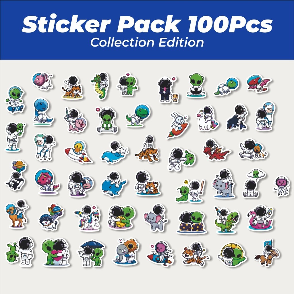 

Hot Stiker Astronot V6 Lucu Anti Air Stikers Berperekat Waterproof Sticker Decal Buat Motor Helm Buku Journal Koper Casing HP Laptop Botol Minum