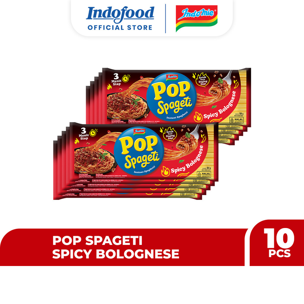 

10 PCS - Pop Spageti Spicy Bolognese 84 Gr