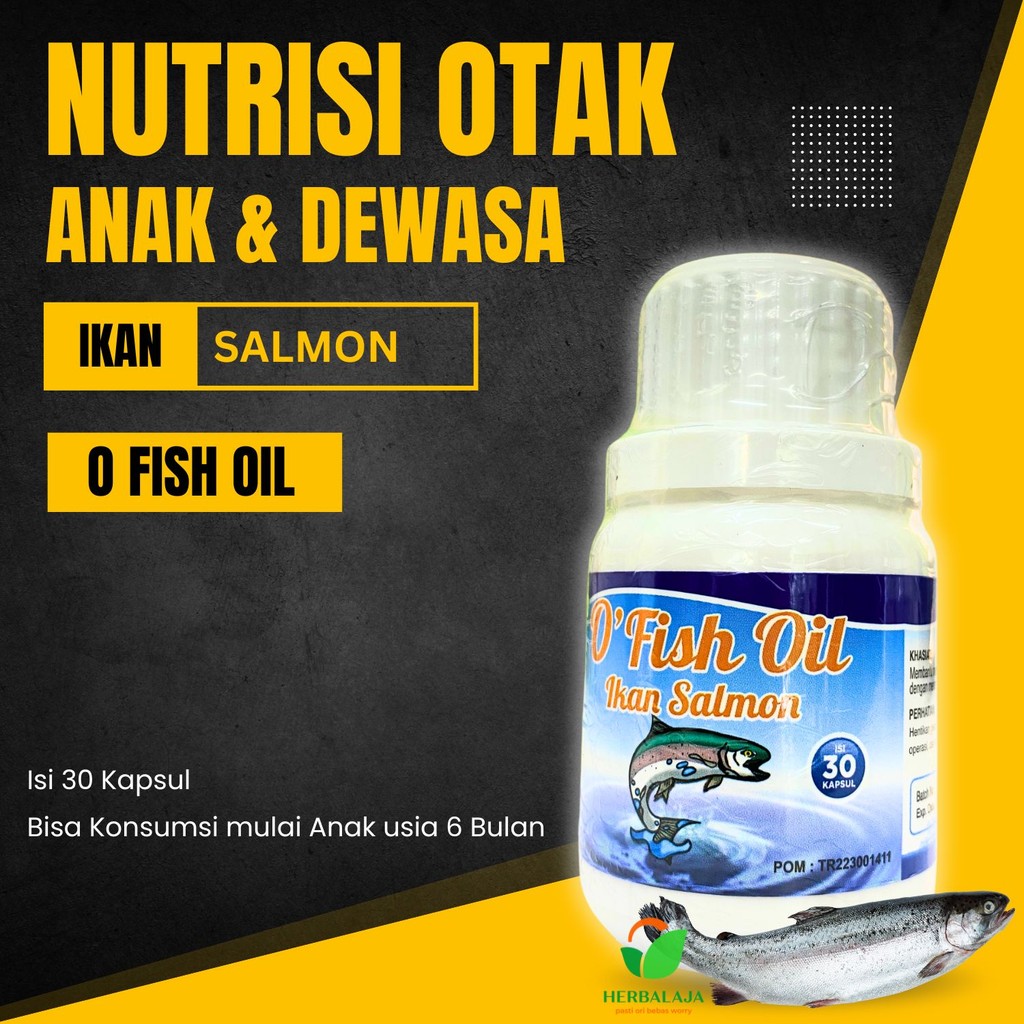 Minyak Ikan Omega 3 Untuk Anak O FISH OIL Minyak Ikan Salmon 30 Kapsul Original Nutrisi Otak