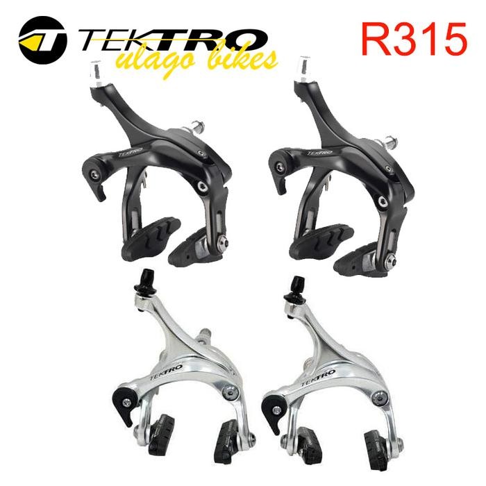 (sepasang) u brake TEKTRO R315 315 rem rim 700c mtb seli fixie - SILVER