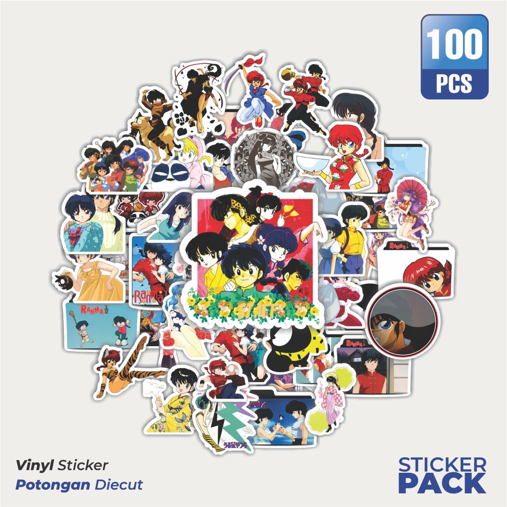 

Stiker Vinyl Stiker Anime Ranma Waterproof Aesthetic- Untuk Laptop, Motor, dan Helm - Paper Stationery Pack