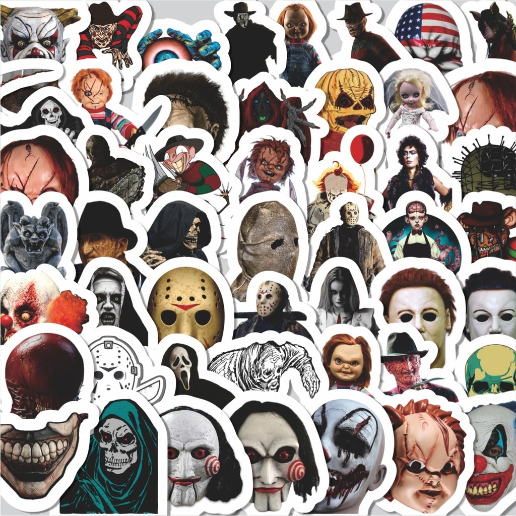 

Stiker Cutting Pack Sticker Halloween Horror Scream Sticker Isi 100Pcs Series Aesthetic Lucu Keren Untuk Koper Bahan Vynil