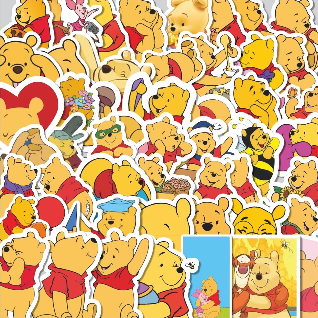 

Stiker Cutting Pack Stiker Kartun Winnie the Pooh Isi 100Pcs Series Aesthetic Lucu Keren Untuk Koper Bahan Vynil
