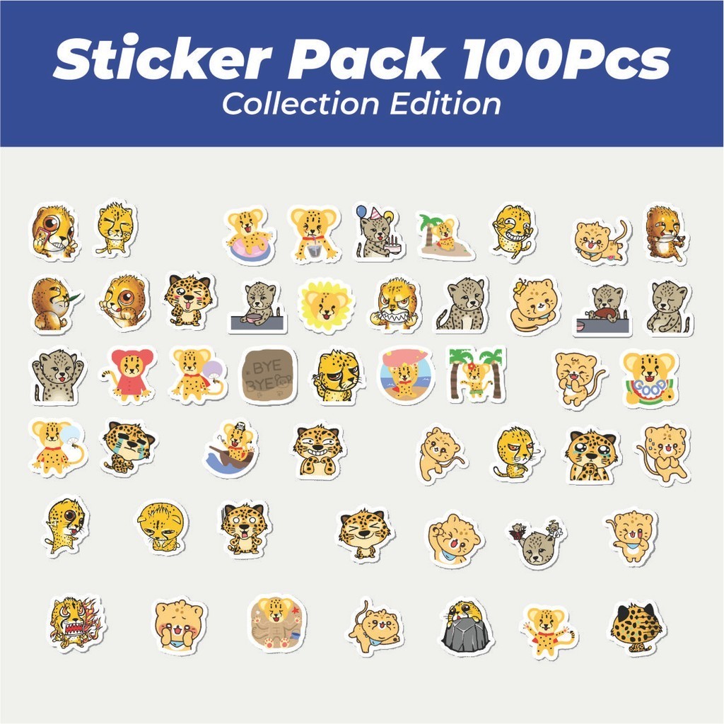

Hot Stiker Cheetah [Citah/Kucing Besar] Lucu Anti Air Stikers Berperekat Waterproof Sticker Decal Buat Motor Helm Buku Journal Koper Casing HP Laptop Botol Minum