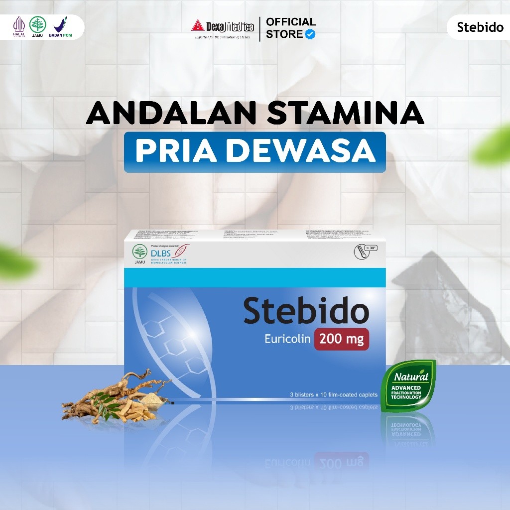 Stebido Herbal Penambah Stamina & Vitalitas Pria - Stebido 30 Kaplet 200 mg