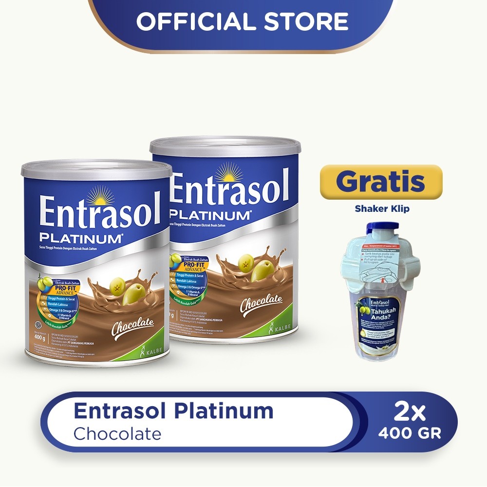 

Buy 2 Entrasol Platinum Chocolate 400g Free Shaker Klip