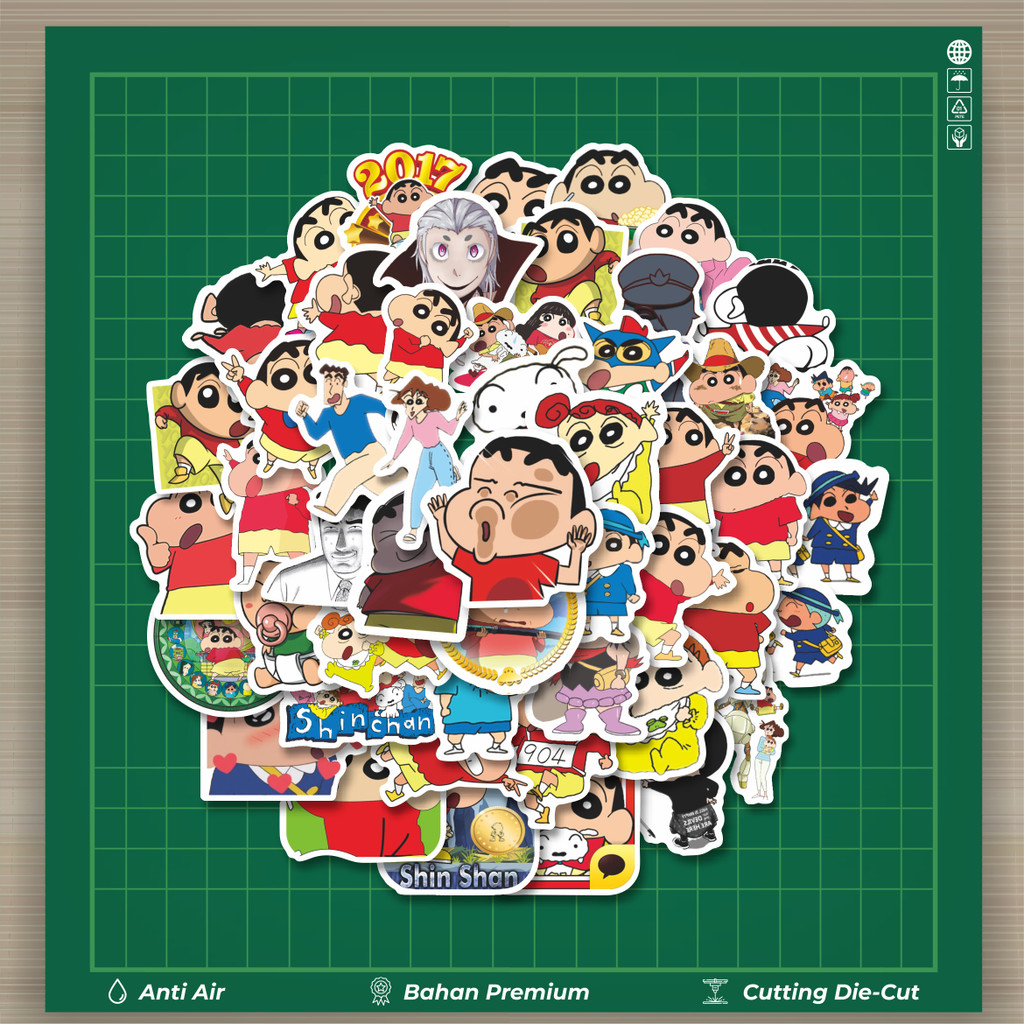 

HOT 50 PCS STIKER Sticker Kartun Crayon Shin Chan Stiker Fashion Cars Decal Dingin Kartu Album Custom Vinyl Anti Air- Sticker Aesthetic Buku Journal Koper Casing HP Tablet Laptop Helm Motor Botol Minum