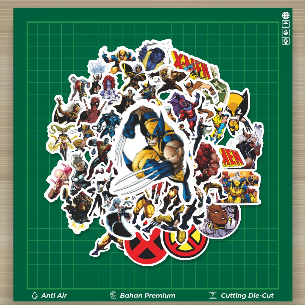 

HOT 50 PCS STIKER Sticker Kartun X-Men Sticker Stiker Fashion Cars Decal Dingin Kartu Album Custom Vinyl Anti Air- Sticker Aesthetic Buku Journal Koper Casing HP Tablet Laptop Helm Motor Botol Minum