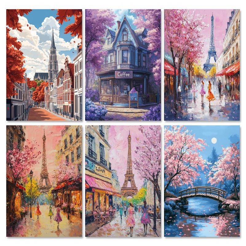 

RUOPOTY Diy Frame Painting By Numbers 40x50cm Kits Landscape Drawing Picture By Numbers For Adults Flowers Picture Diy Gift