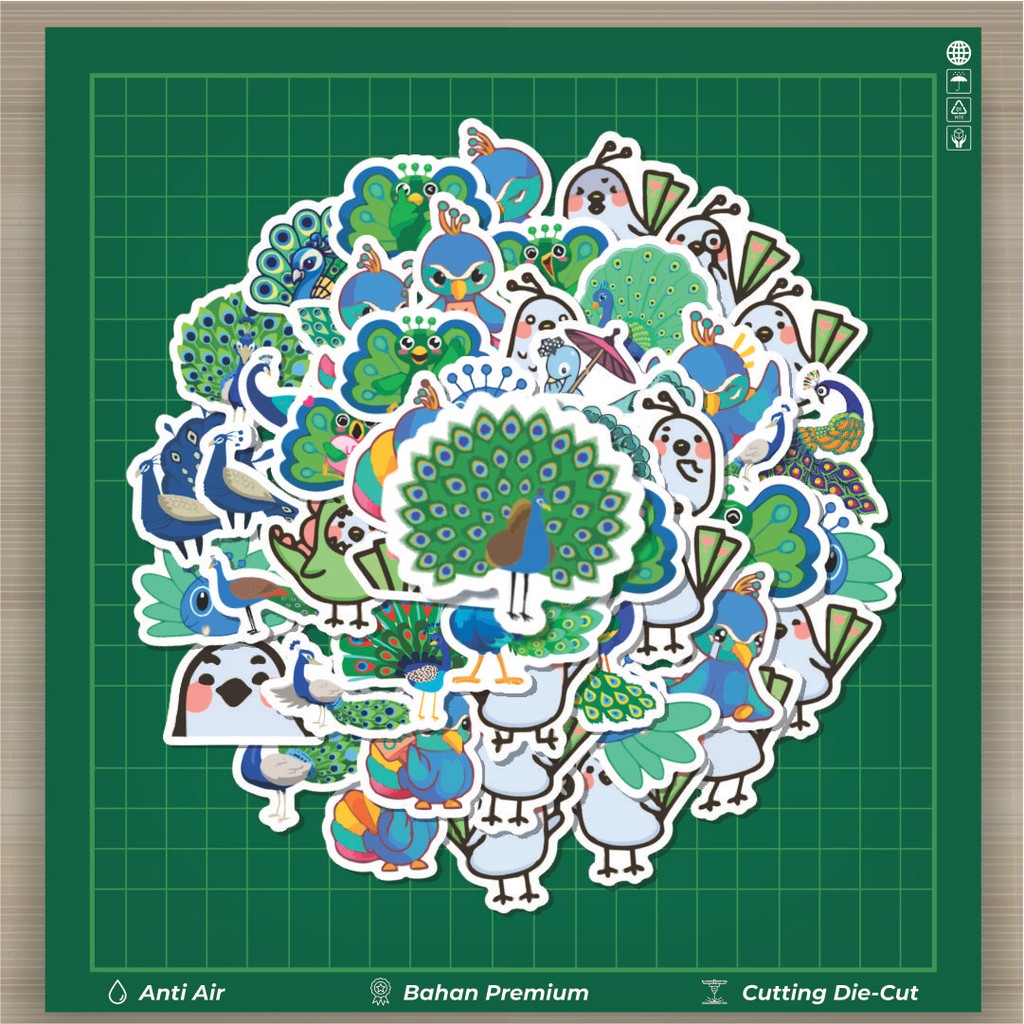 

HOT 50 PCS STIKER Stiker Hewan Burung Merak Stiker Fashion Cars Decal Dingin Kartu Album Custom Vinyl Anti Air- Sticker Aesthetic Buku Journal Koper Casing HP Tablet Laptop Helm Motor Botol Minum