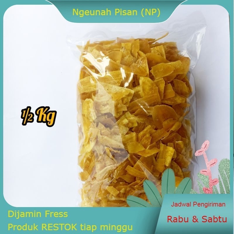 

Keripik Pisang Gurih Asin ½ Kg Renyah