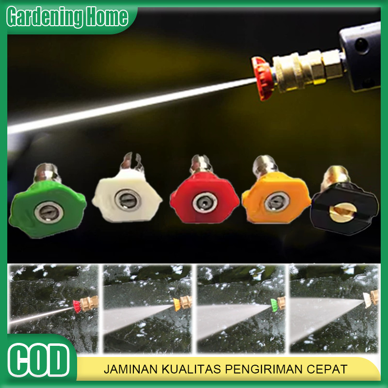 5Pcs Nozzle Spray Tinggi Quick Release Spray Nozzle Car Pressure Washer Accessory Nozzle Tip Spayer 