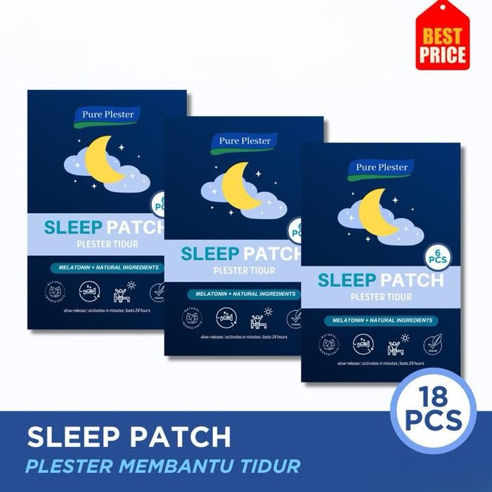 

(Dapat) 3 Pack Koyo Tidur Nyenyak / Sleeping Patch Atasi Susah Tidur / Plester Tidur Nyenyak Melatonin Malam Hari Eye Lavender Masker - Isi 1 Pack MB
