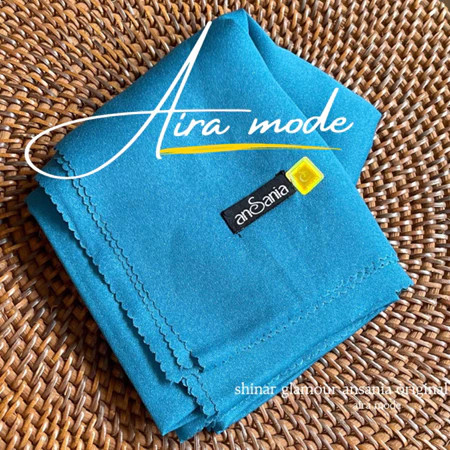 Kerudung Kondangan Mewah Premium Anti Letoy - Biru Wardah