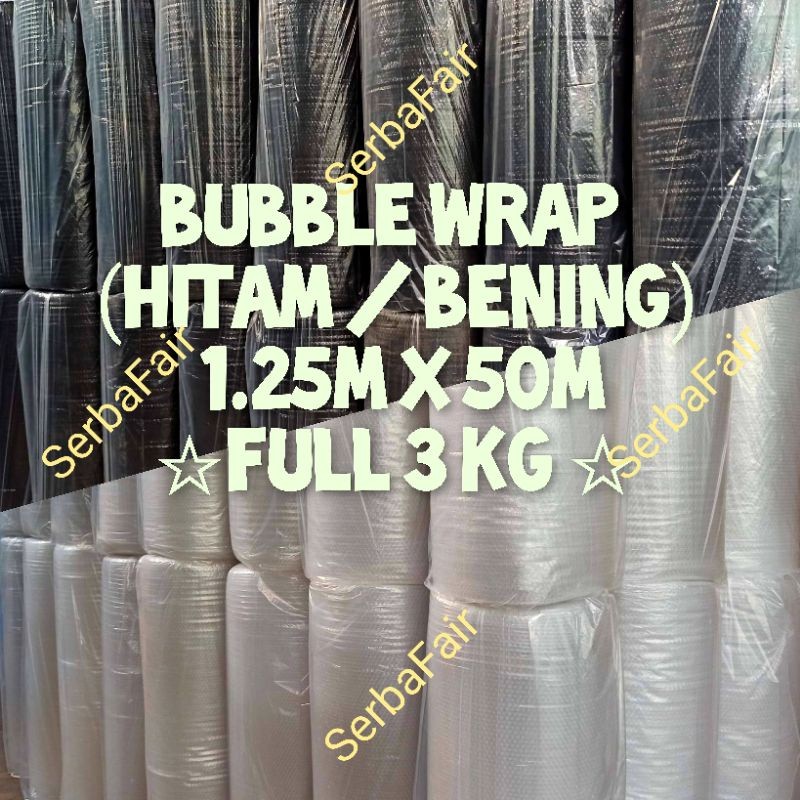 

Bubble Wrap 1.25M x 50M FULL 3 KGs Murah Meriah Happy / Eco Super 3 KG FULL