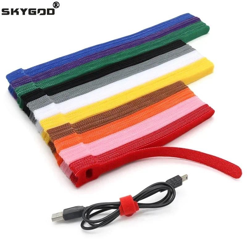 

100pcs Releasable Cable Ties Length 15 20 25 30cm Plastics Fastening Reusable Cable tie Straps Nylon Wrap Zip Bundle Bandage Tie