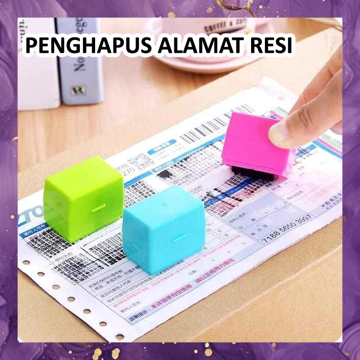 

(SBA) Stamp Penghapus ALAMAT Resi Paket Roller Stempel Pelindung Data Identitas Barang Belanja Online Privasi TG9339A2