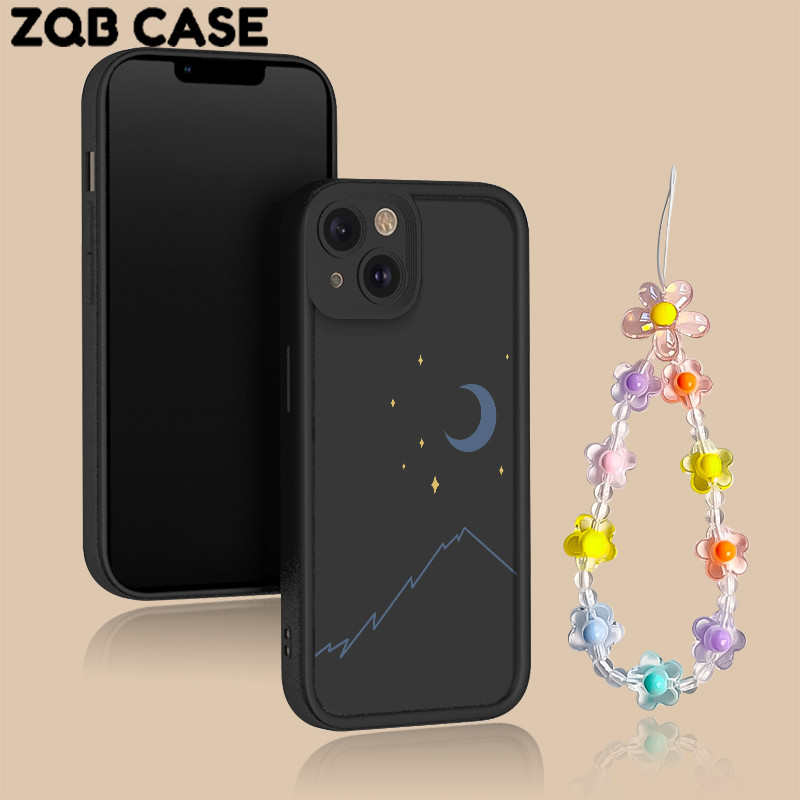 Casing Oppo Reno 10 5G Case Aesthetic Bulan dan Gunung Oppo A58 A53 2020 A5S Reno 11 Pro Reno 5F Sof