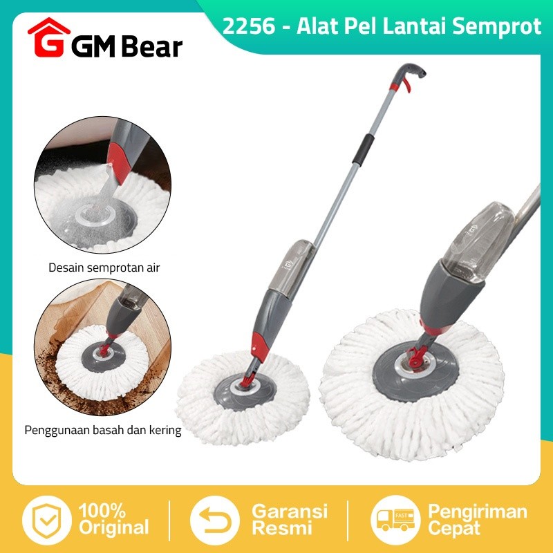 NEW GM Bear Alat Pel Lantai Spray Mop 2256 - Mop Pel Lantai Praktis Pel Pelan Semprot PREMIUM
