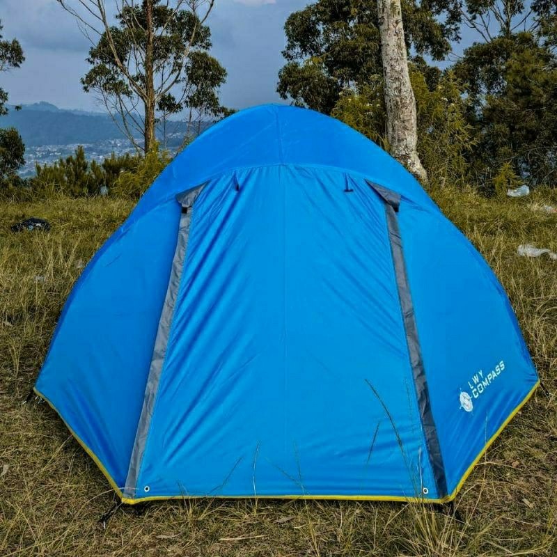 Tenda double layer compass kapasitas 4 orang frame fiber