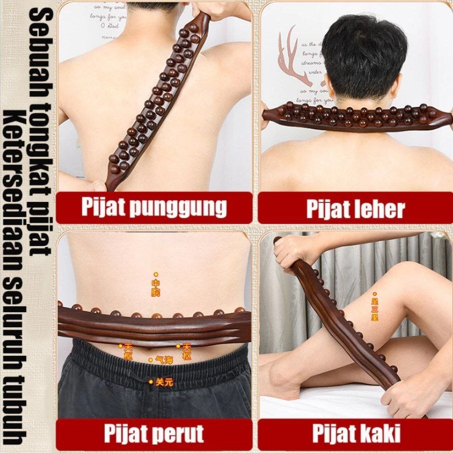 Tongkat refleksi terapi  / Alat Pijat Kayu Refleksi Tubuh Alat Terapi Tradisional ORIGINAL | MC