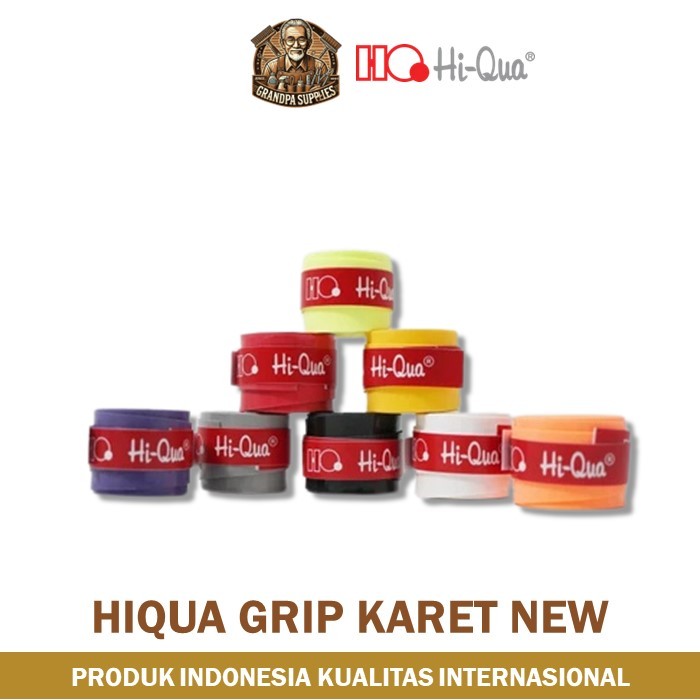 Grip Karet Badminton Hiqua Original Overgrip Bulat Raket Bulutangkis Hi-Qua HQ