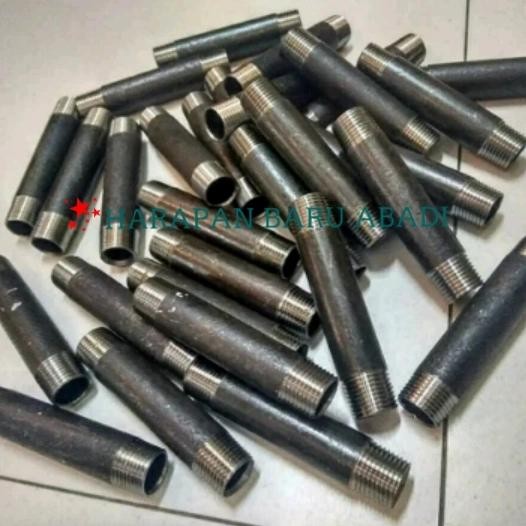 Pipa Nepel Besi 25cm 1 1/4" inch Sch40 / Pipa Neple Sch 40 / Nipple CS 25cm