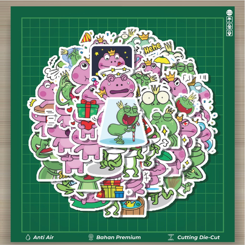 

HOT 50 PCS STIKER Stiker Kawaii Frog Series D [Katak] Stiker Fashion Cars Decal Dingin Kartu Album Custom Vinyl Anti Air- Sticker Aesthetic Buku Journal Koper Casing HP Tablet Laptop Helm Motor Botol Minum