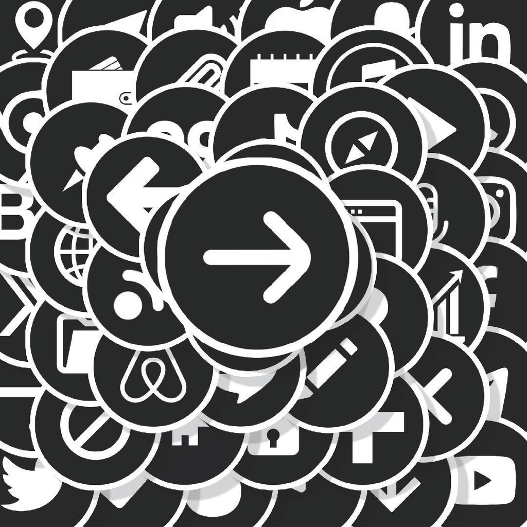 

100PCS Lucu Stiker Rounded Icon Stiker Aesthetic Stiker Anti Air Stikers Berperekat Waterproof sticker decal buat Motor Helm Buku Journal Koper Casing HP Laptop Botol Minum Hadiah anak