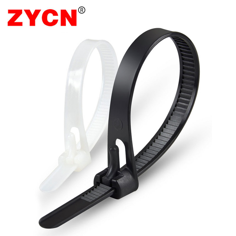 

20pcs Plastic Reusable Cable Zip Ties 8*200/250/300/450 Releasable Nylon Adjust Loose Slipknot Recycle Detachable Bundle 5*200