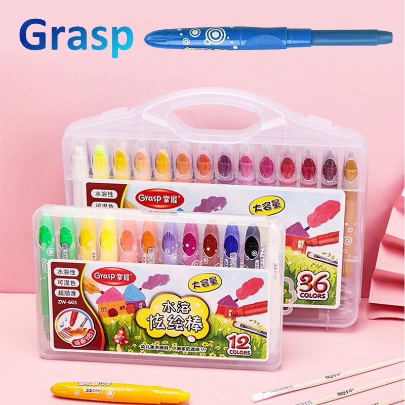 

Crayon Grasp Original 48 Warna Tebal + Besar Water Soluable Crayon Krayon Mewarnai Kapasitas Besar