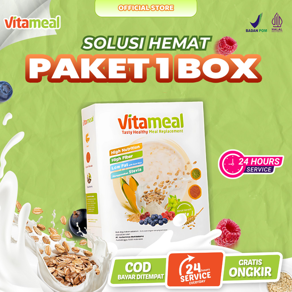 

[ BEST SELLER ] Vitameal Promo Sereal Multigrain Rendah Gula | Solusi Sarapan Sehat untuk Gula Darah & Kolesterol VITAMEL SUPERFOOD