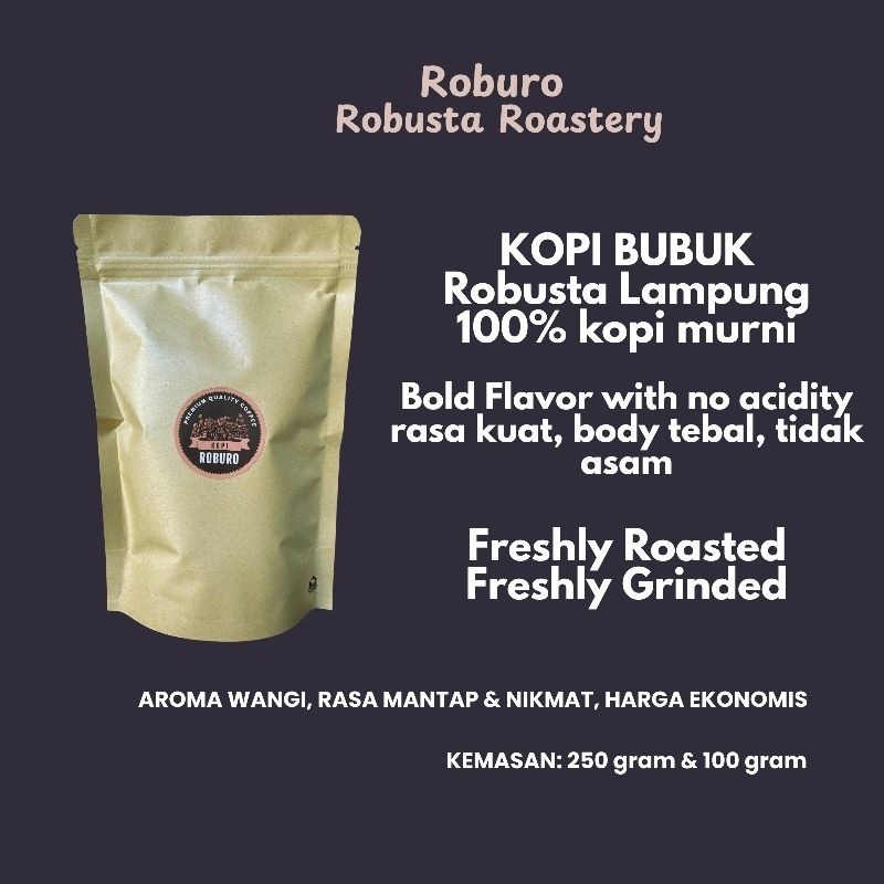 

KOPI BUBUK ASLI ROBUSTA LAMPUNG PRODUKSI KOPI UMKM