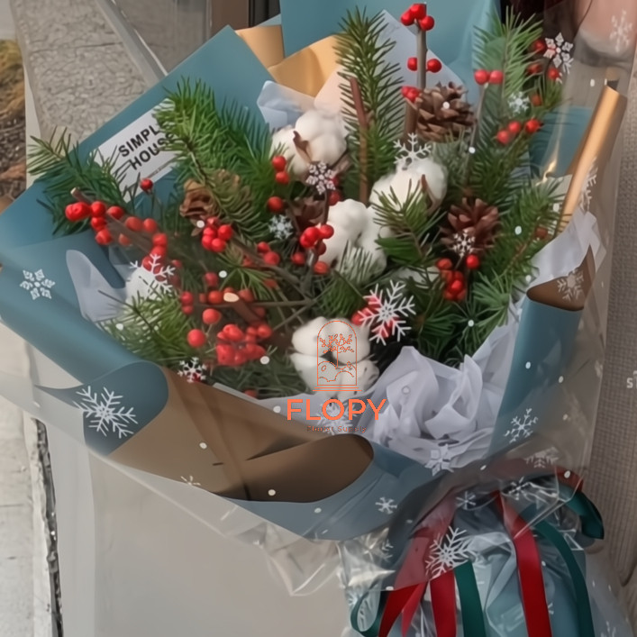 

FW-SN Cellophane Transparan (Snowy Natal) / Plastik Wrap Snowflakes / Wrapping paper flower Snowflakes - FWSN Plastik Wrapping Bunga Edisi Natal