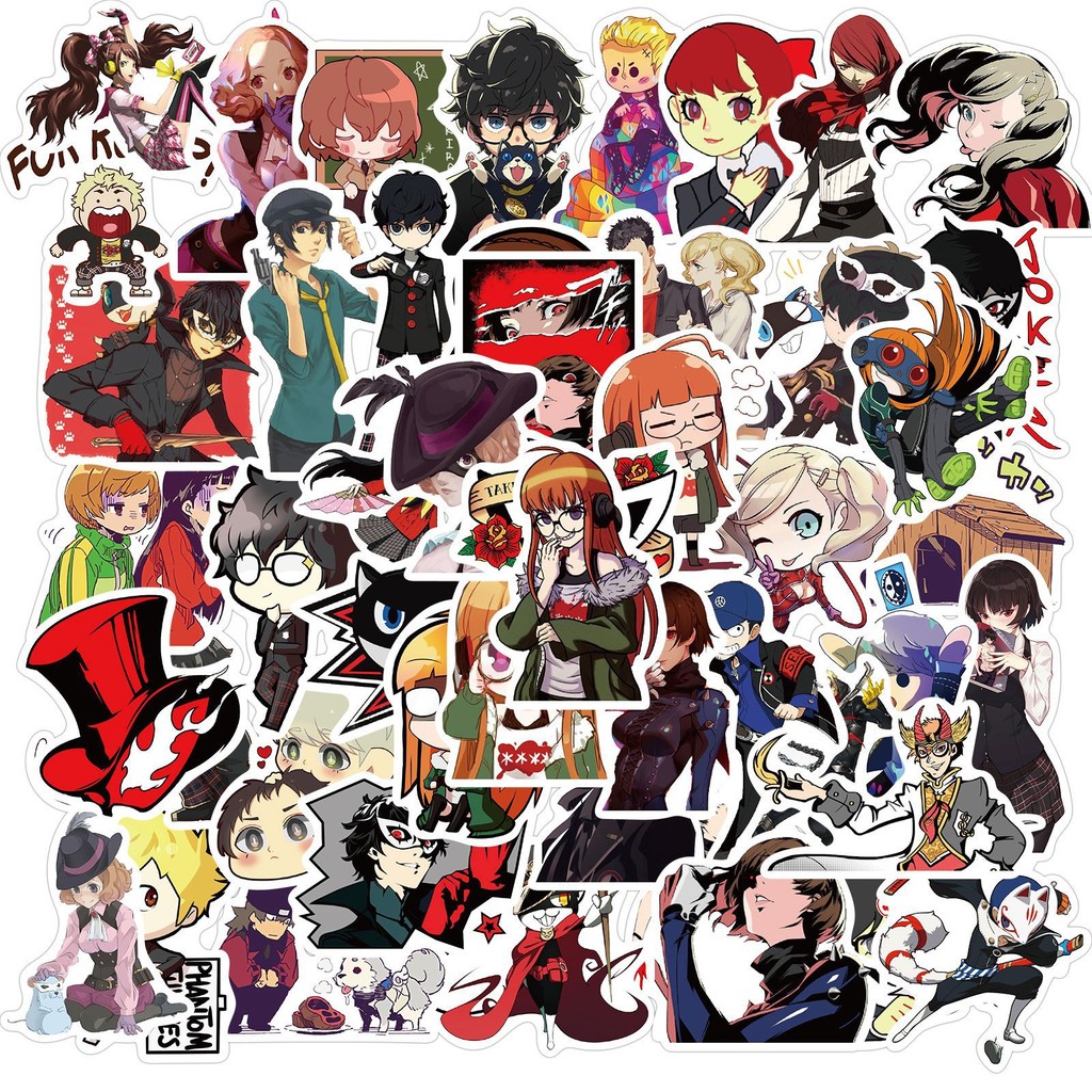 

100Pcs Persona Anime Stickers Amamiya Ren Akechi Goro Children Stationery Student Message Collection Friend Gift Waterproof DIY
