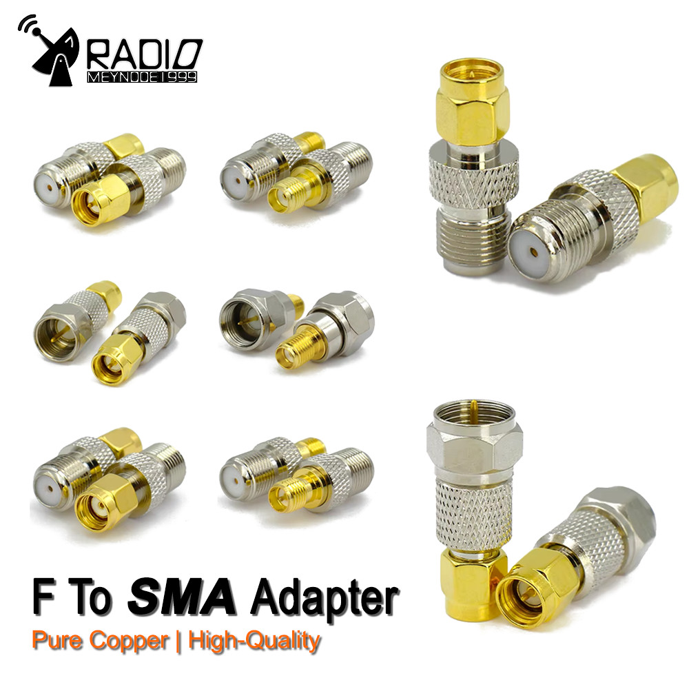 F TV Male Female RF Adapter SMA Male plug to F Female jack Coax Connector F Type Straight Test Conve