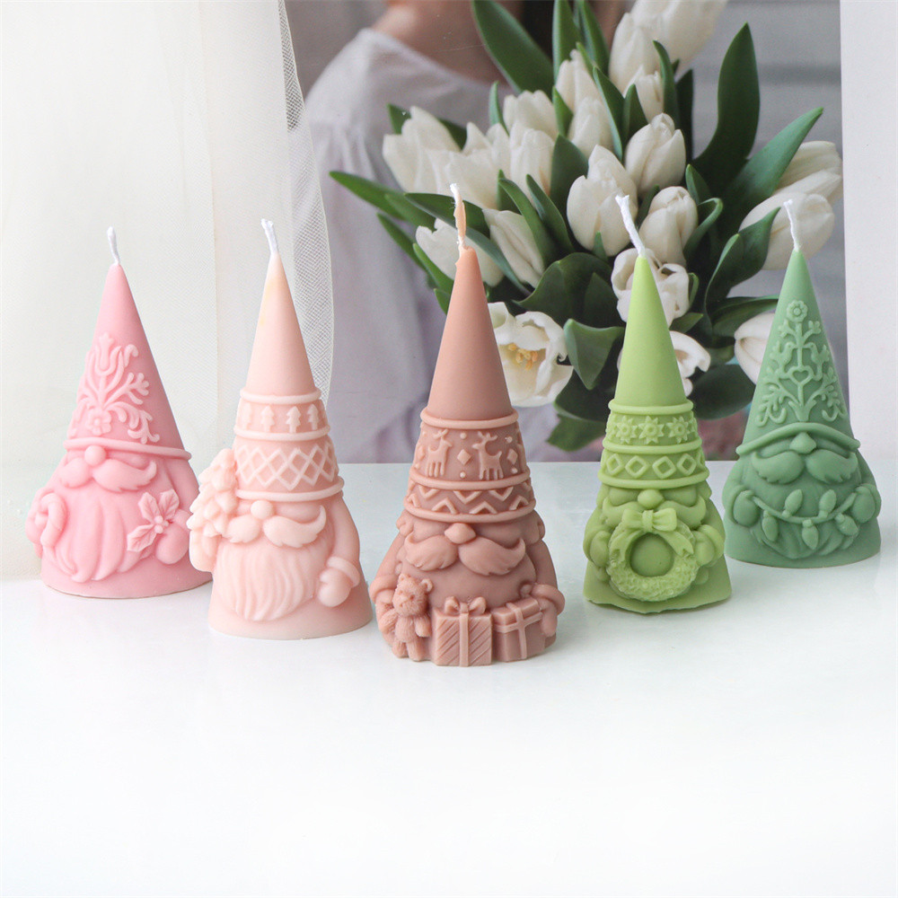 

3D Silicone Dwarf Candle Mold Festival Plaster Resin Tool "No Look No Listen No Speak" Dwarf Mould Artistic Home Decor