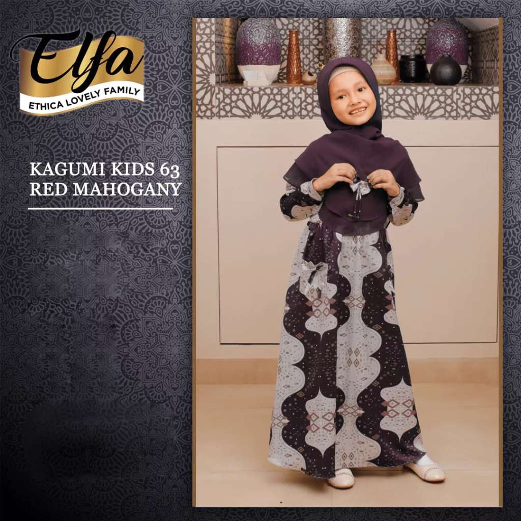 ETHICA GAMIS ANAK KAGUMI KIDS 63 RED MAHOGANY