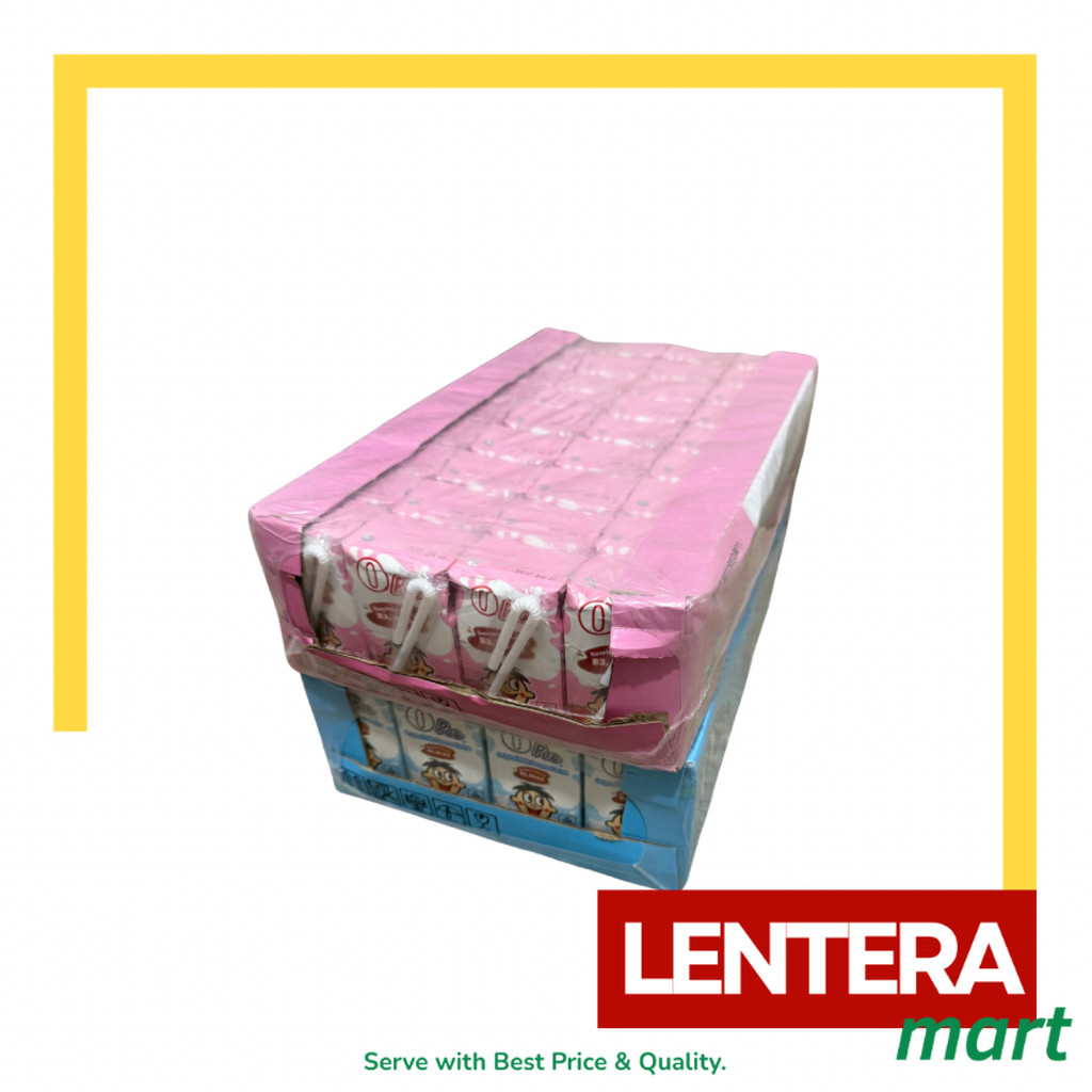 

[1 DUS] OPao Susu UHT Sumber Vitamin Rasa Original/Stroberi isi 36 pcs x 125 ml LenteraMart