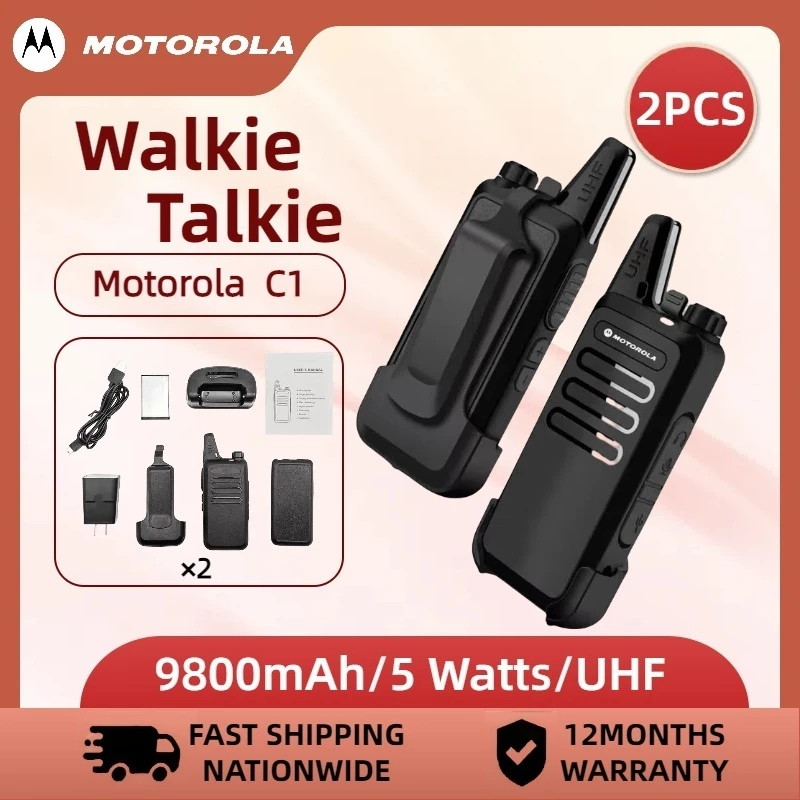 MOTOROLA Walkie Talkie mini 5W VOX Portabel Radio 9800MAH Baterai Handy Talky Walky Jarak jauh 10KM