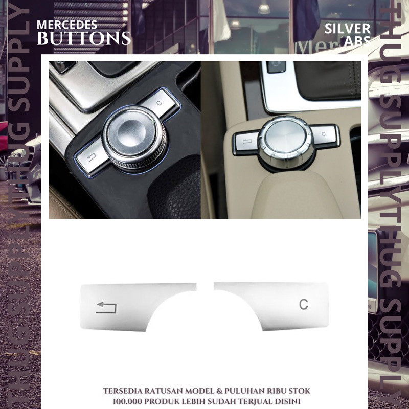 COVER CONSOLE BUTTON SILVER C E CLS GLK MERCEDES BENZ AMG MERCY HEADUNIT SWITCH RADIO BACK CD TRIM P