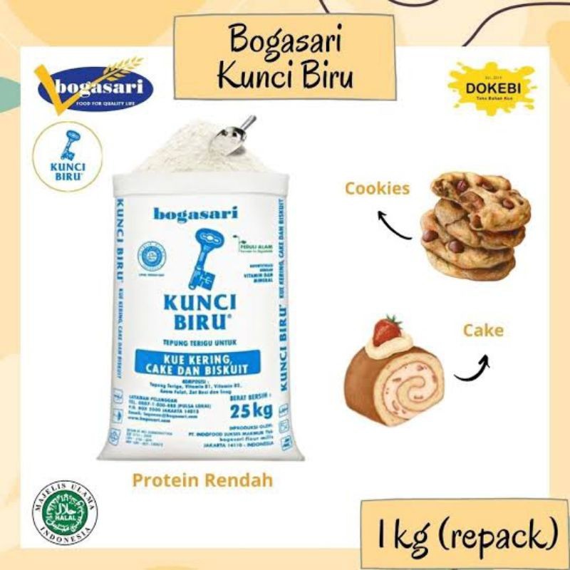

BOGASARI Kunci Biru Tepung Terigu repack 1kg