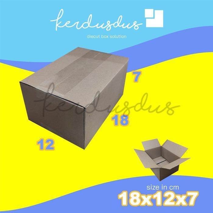 

18x12x7 cm kardus box karton kotak packing packaging POLOS SHEET