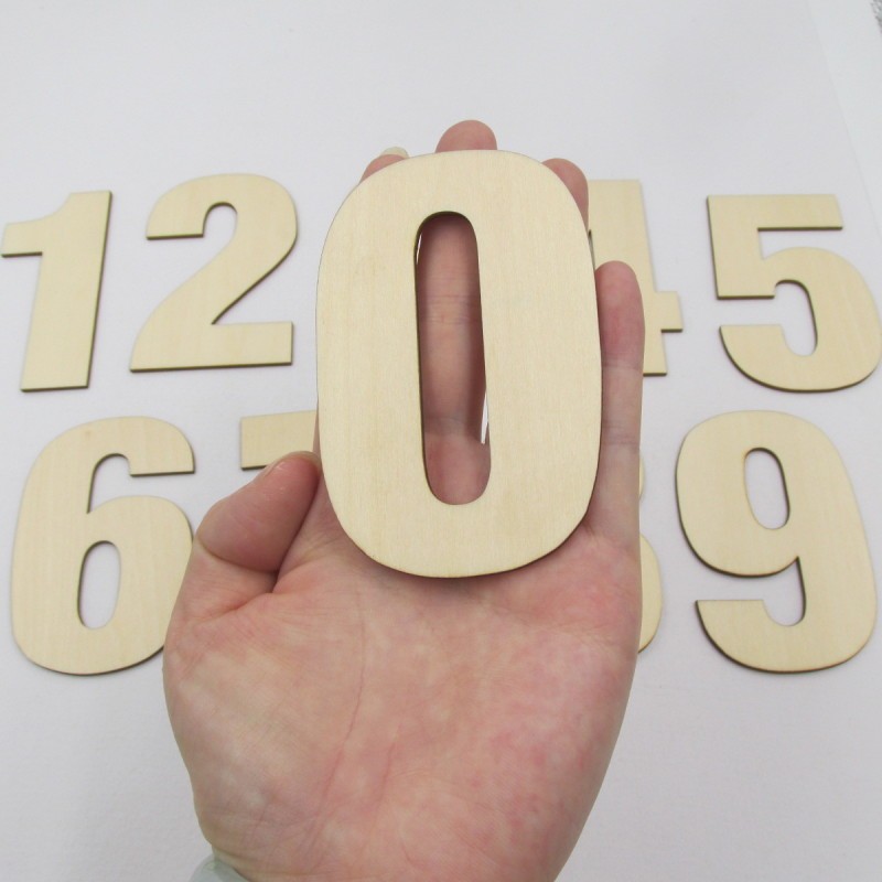 

3.5inch Heights Wooden 0 -9 Number Unfinished Blank Wood Cutouts For DIY Crafts Party Painting Scrapbooking Art Decoration
